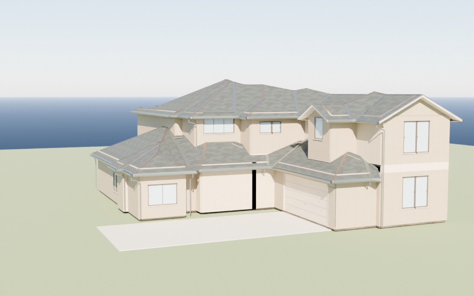 Three-quarter render of the editable 3D scene